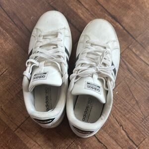 Adidas White and Black Low-Top Sneakers